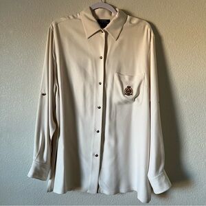 Lauren Ralph Lauren 100% Silk  Button Down